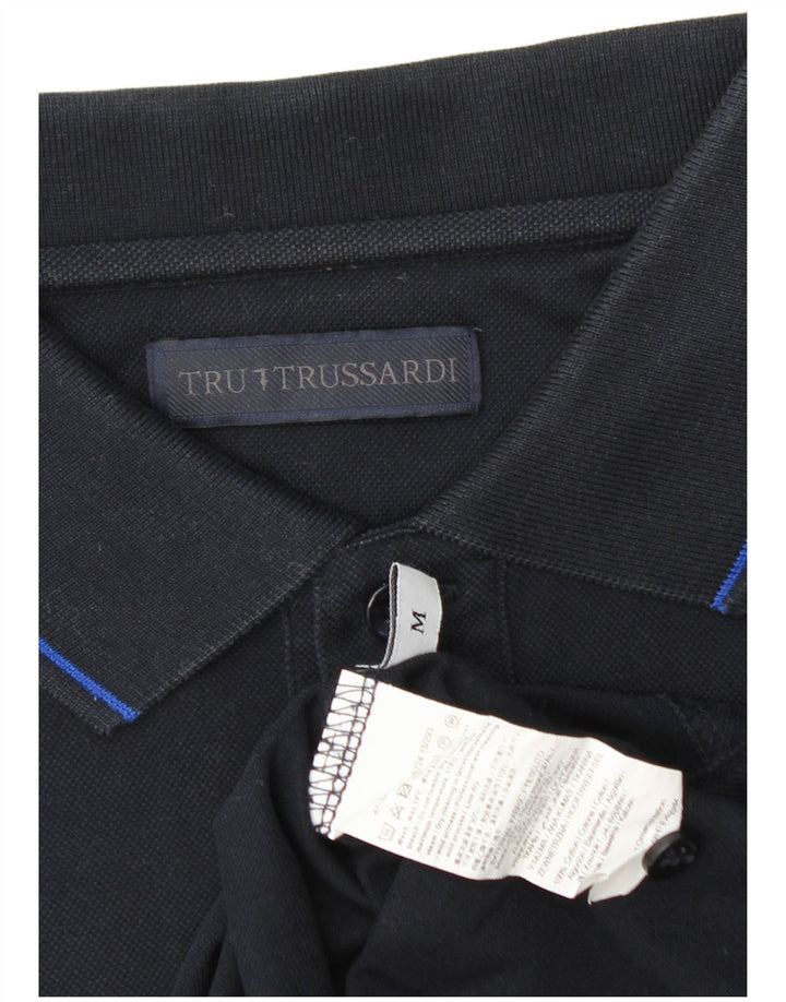 Polo Uomo TRUSSARDI Media Blu Navy Cotone
