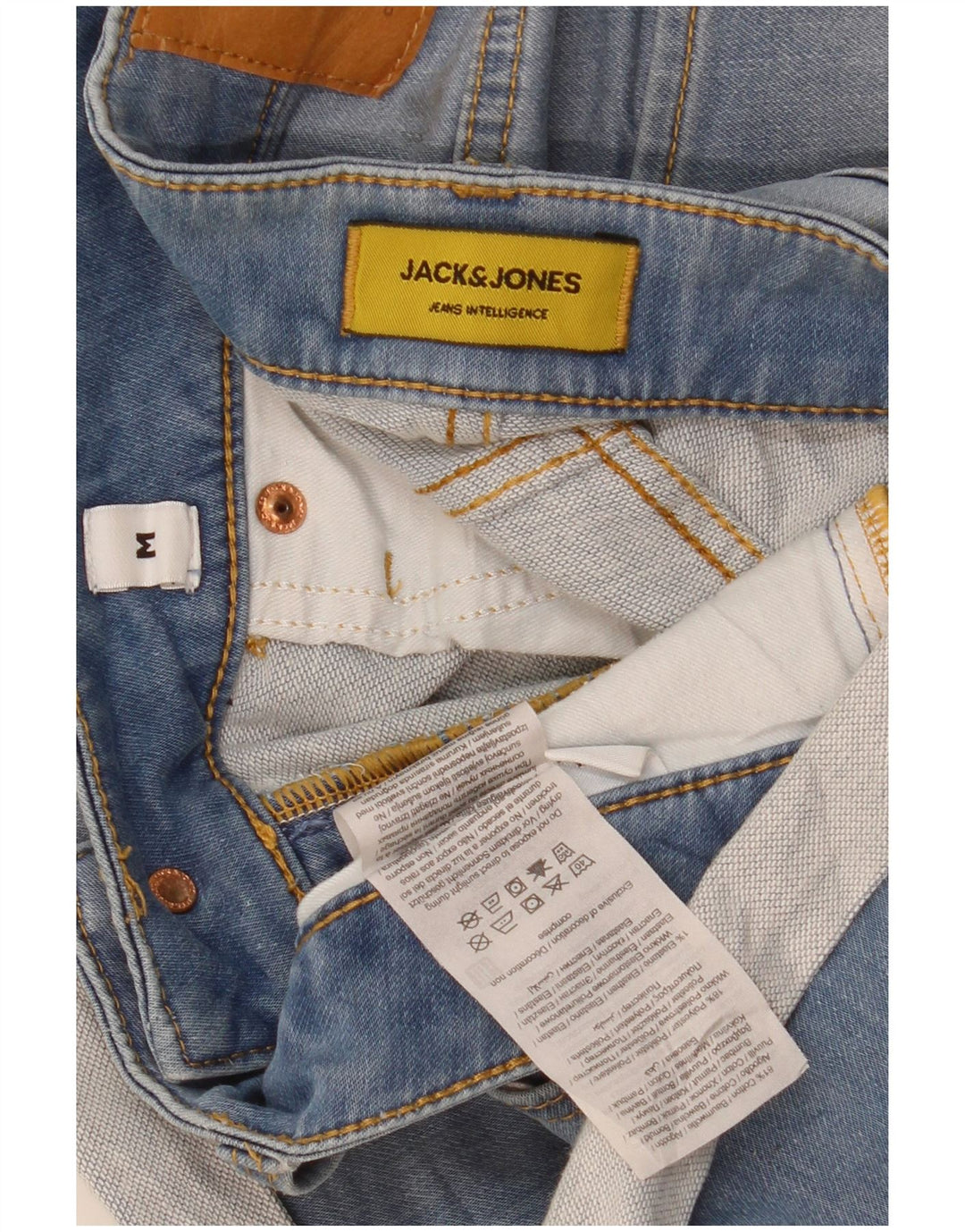 Pantaloncini di jeans regolari da uomo Jack & Jones medi W32 cotone blu