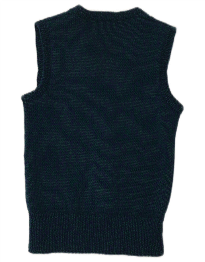 Canottiera vintage da donna XS blu navy screziata