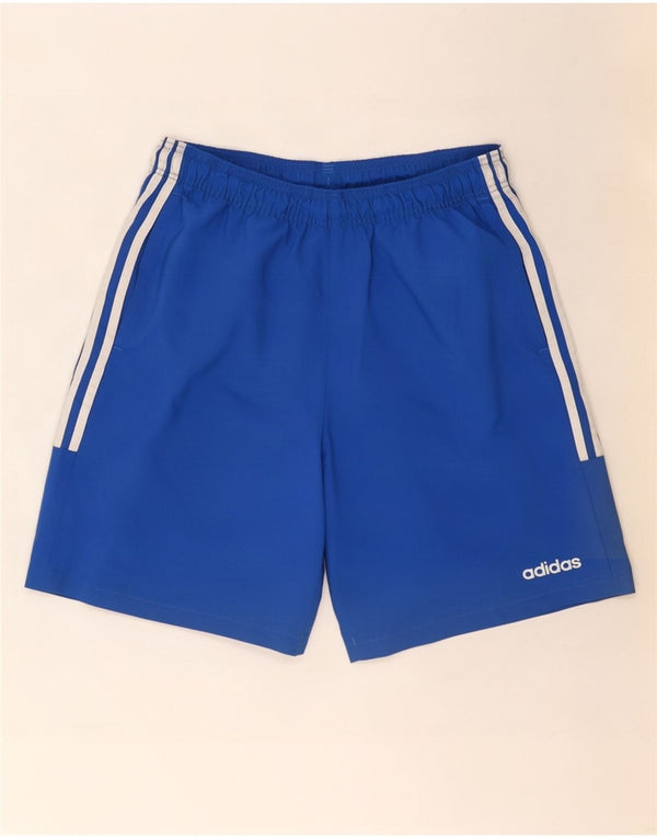 Pantaloncini sportivi Adidas da uomo grandi in poliestere blu