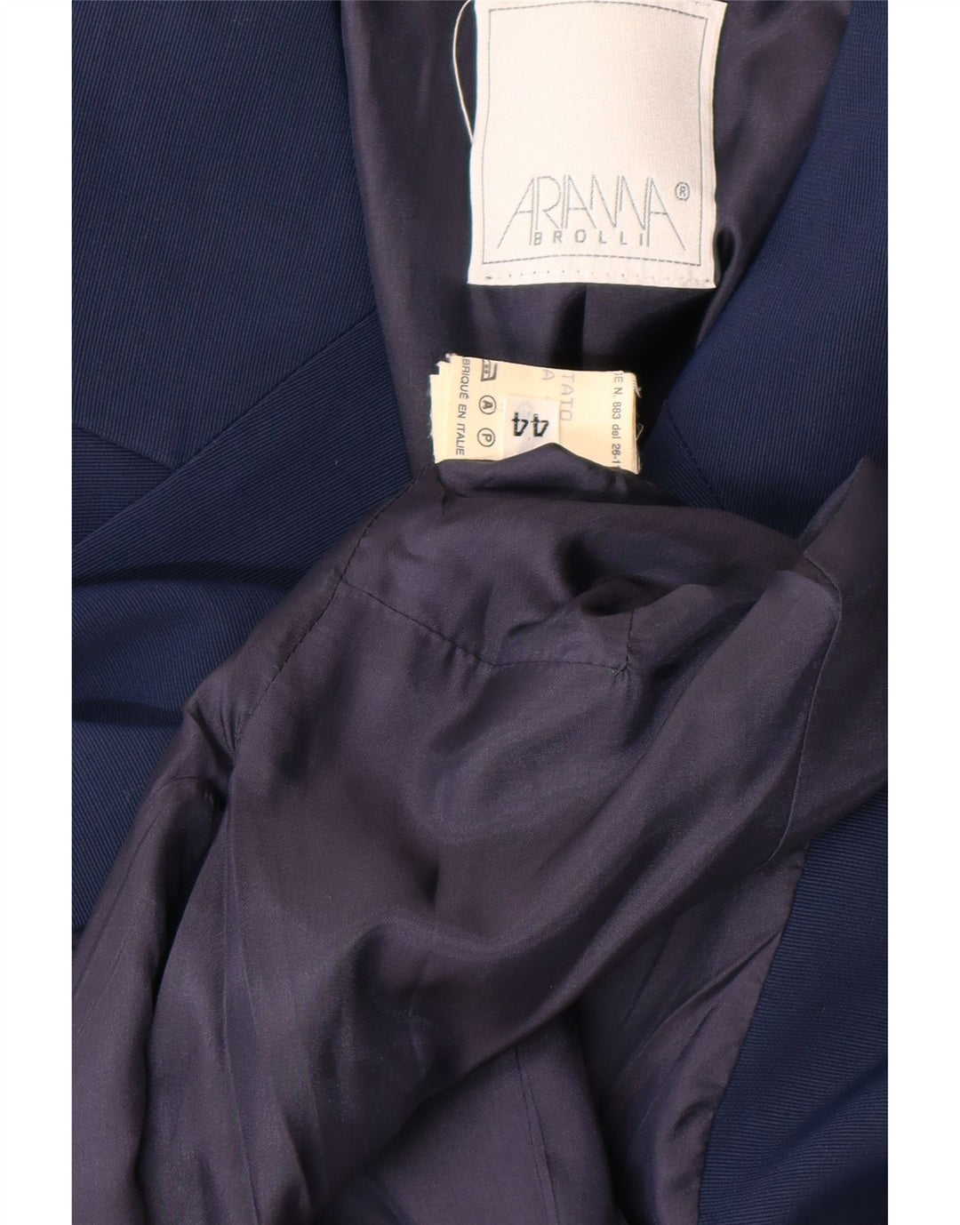 Giacca blazer vintage da donna a 1 bottone IT 44 acetato medio blu navy