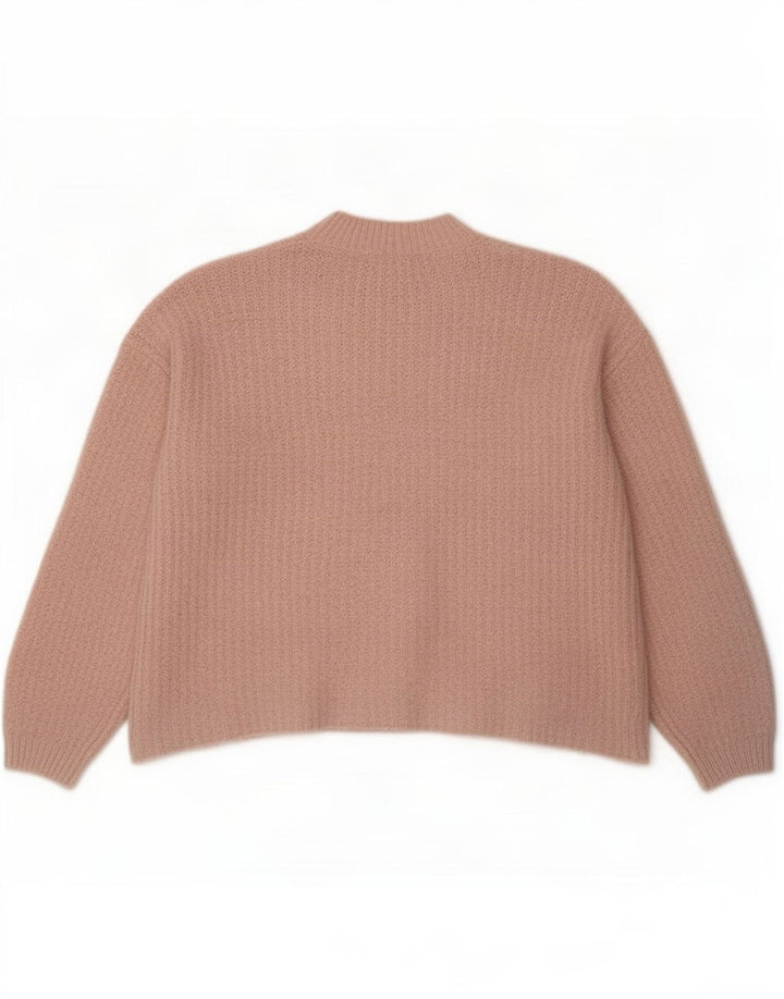 Maglione maglione girocollo oversize da donna Marks & Spencer UK 14 Rosa medio