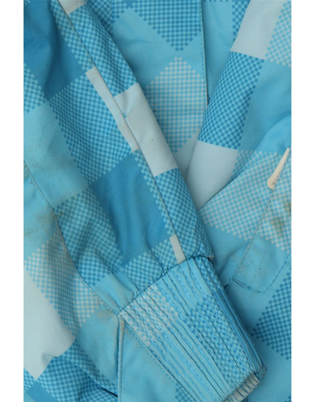 ICEPEAK Womens Hooded Windbreaker Jacket EU 36 Small Blue Geometric Vintage Icepeak and Second-Hand Icepeak from Messina Hembry 