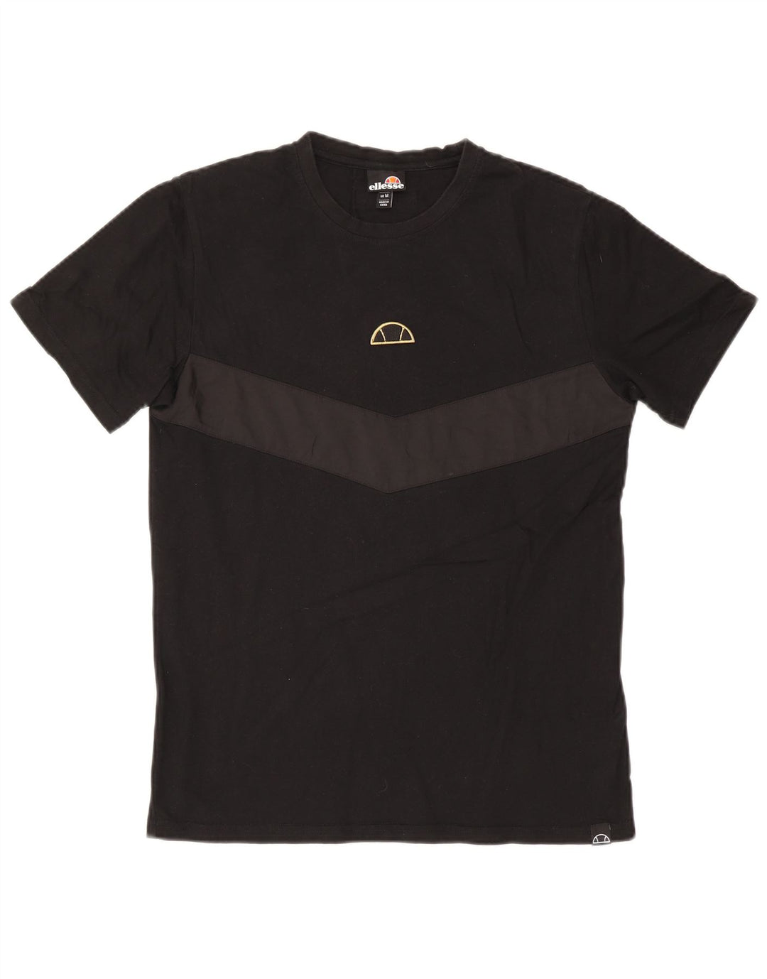 T-shirt grafica da uomo Ellesse Top color block nero medio