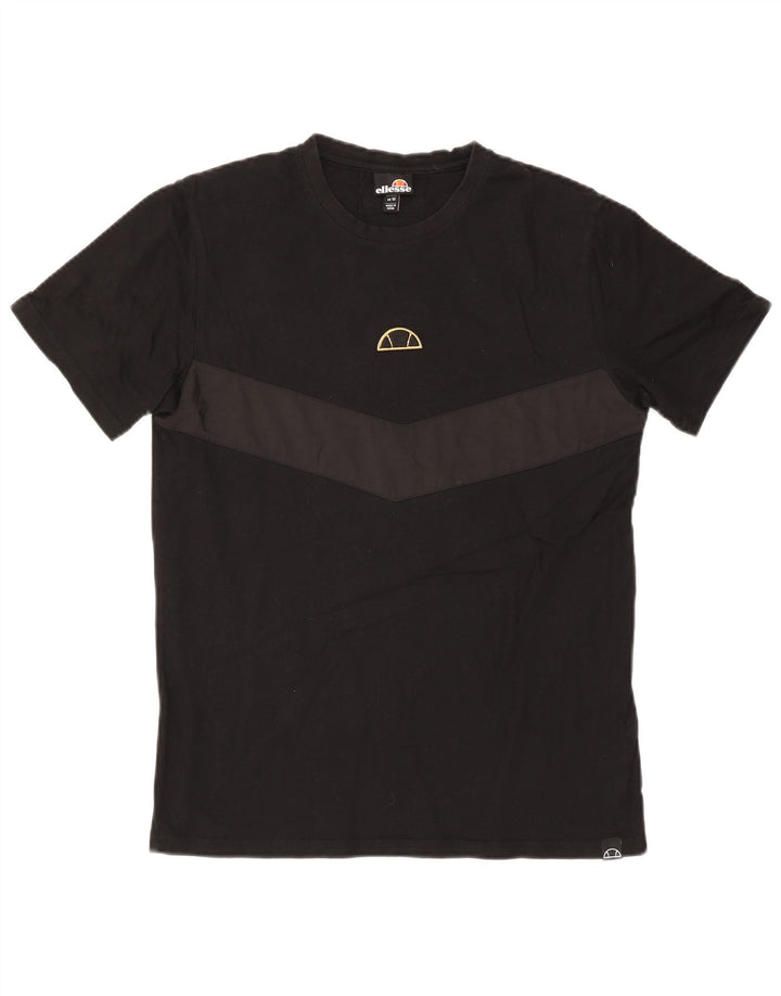 T-shirt grafica da uomo Ellesse Top color block nero medio