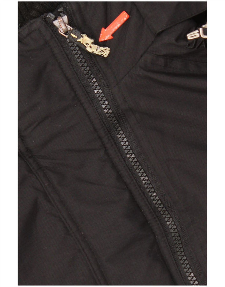 Giacca a vento con cappuccio da donna Superdry UK 16 grande nylon nero