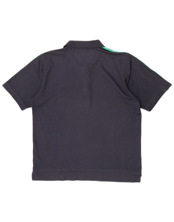 Polo Adidas da uomo grande in poliestere blu navy