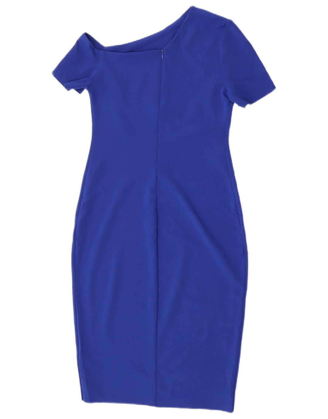 Vestito aderente monospalla da donna Zara UK 8 piccolo poliestere blu