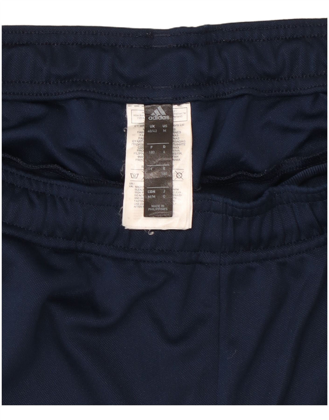 Pantaloni da tuta da uomo Adidas UK 40/42 Poliestere blu navy medio