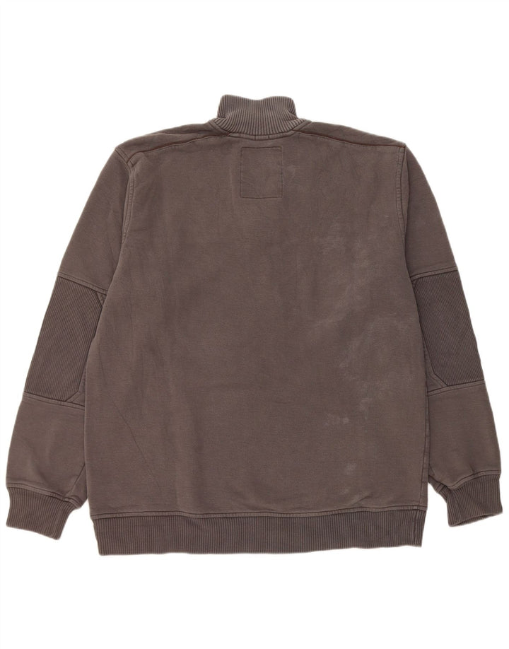 Felpa Champion da uomo con zip e collo, 2XL, cotone grigio