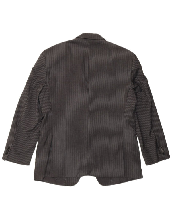 Giacca blazer a 2 bottoni da uomo Tommy Hilfiger UK 40 grande lana gessata grigia