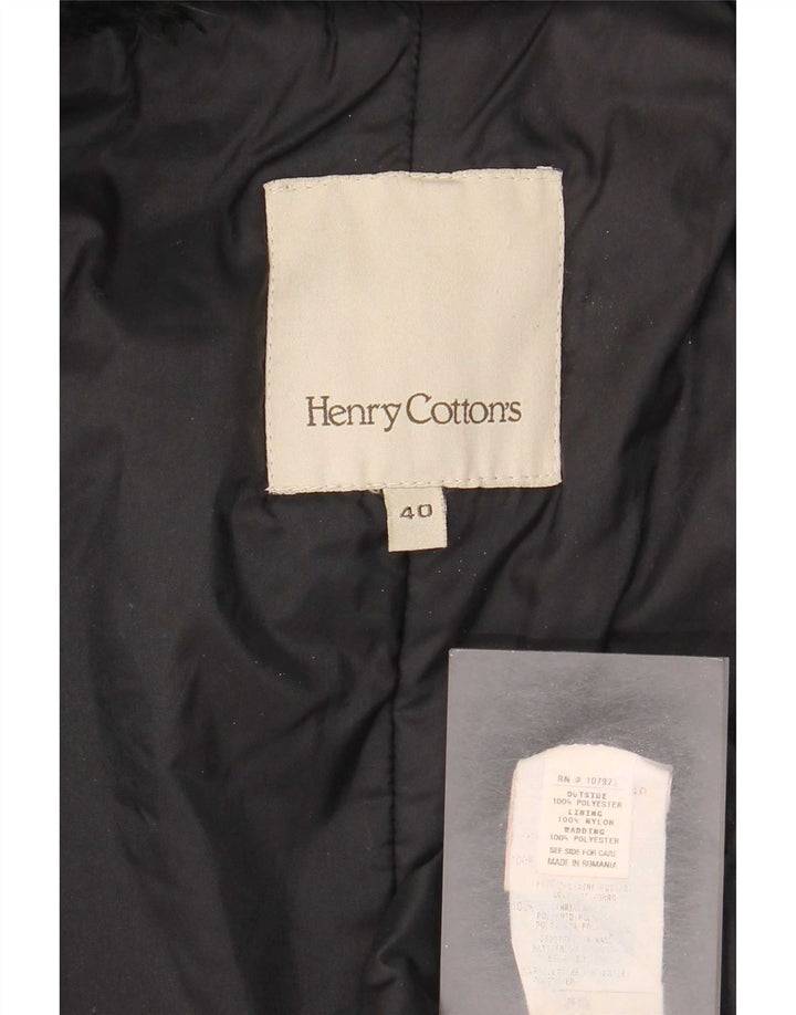 Cappotto da donna Henry Cottons IT 40 piccolo poliestere nero