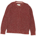 Maglione maglione girocollo da uomo Fat Face in cotone screziato bordeaux medio