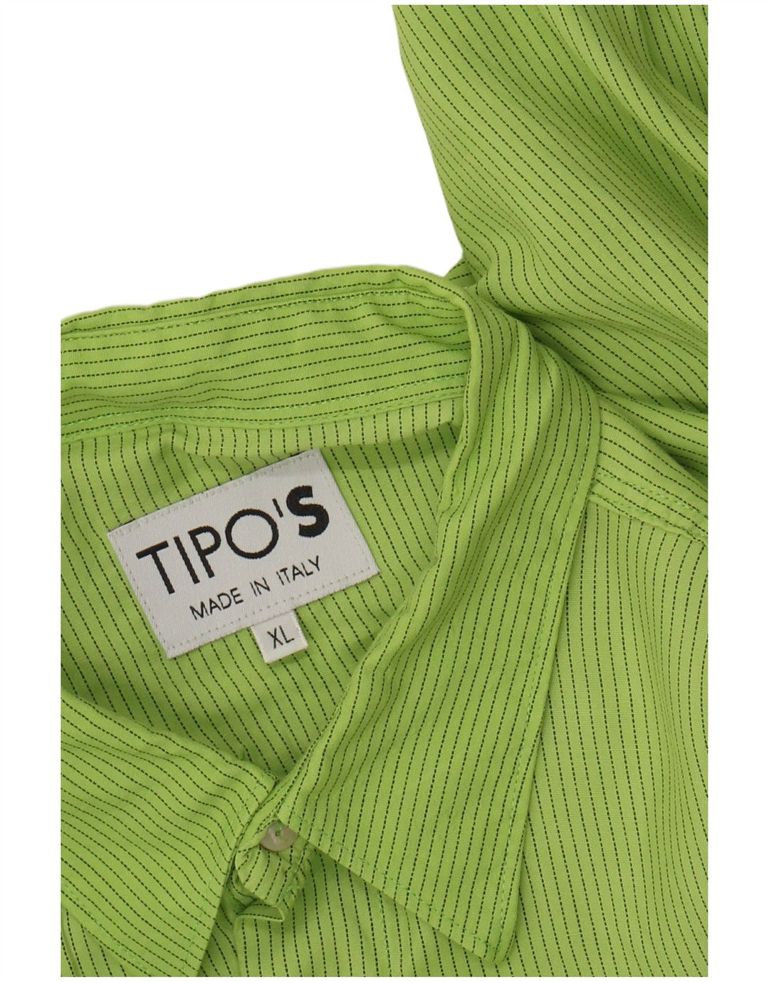 TIPO'S Camicia a maniche corte da uomo XL Verde gessato