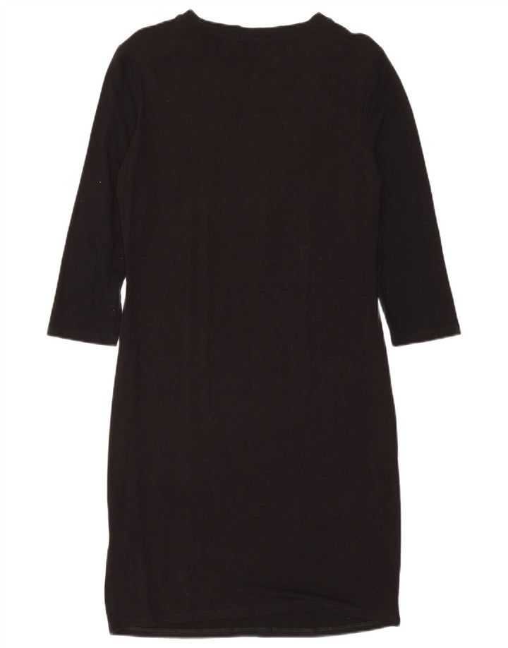 Desigual Abito a trapezio grafico da donna UK 14 Grande viscosa floreale nera