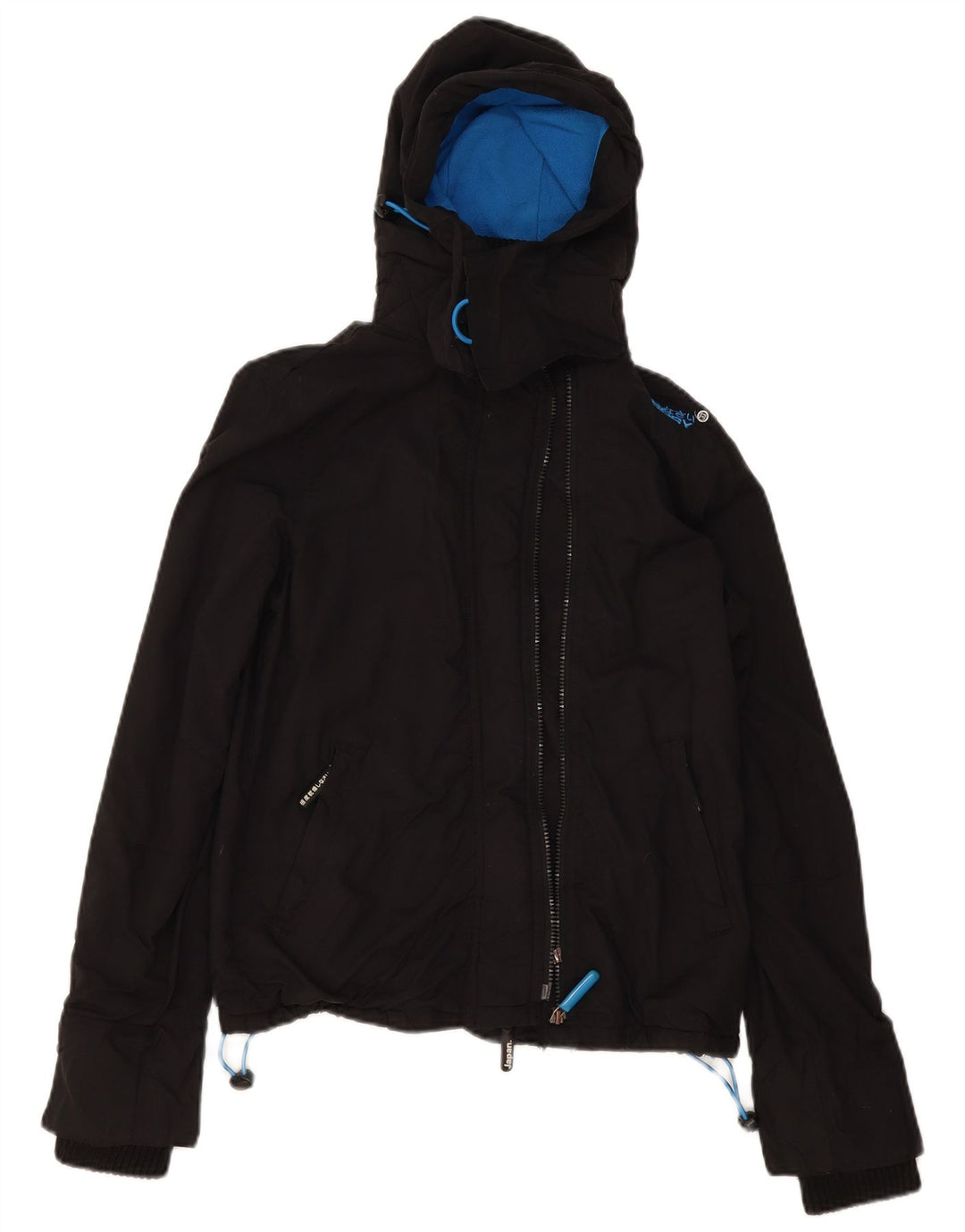 Giacca a vento con cappuccio da donna Superdry Windcheater UK 10 Small Nera