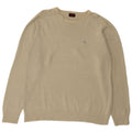 KAPPA Mens Crew Neck Jumper Sweater XL Off White Cotton