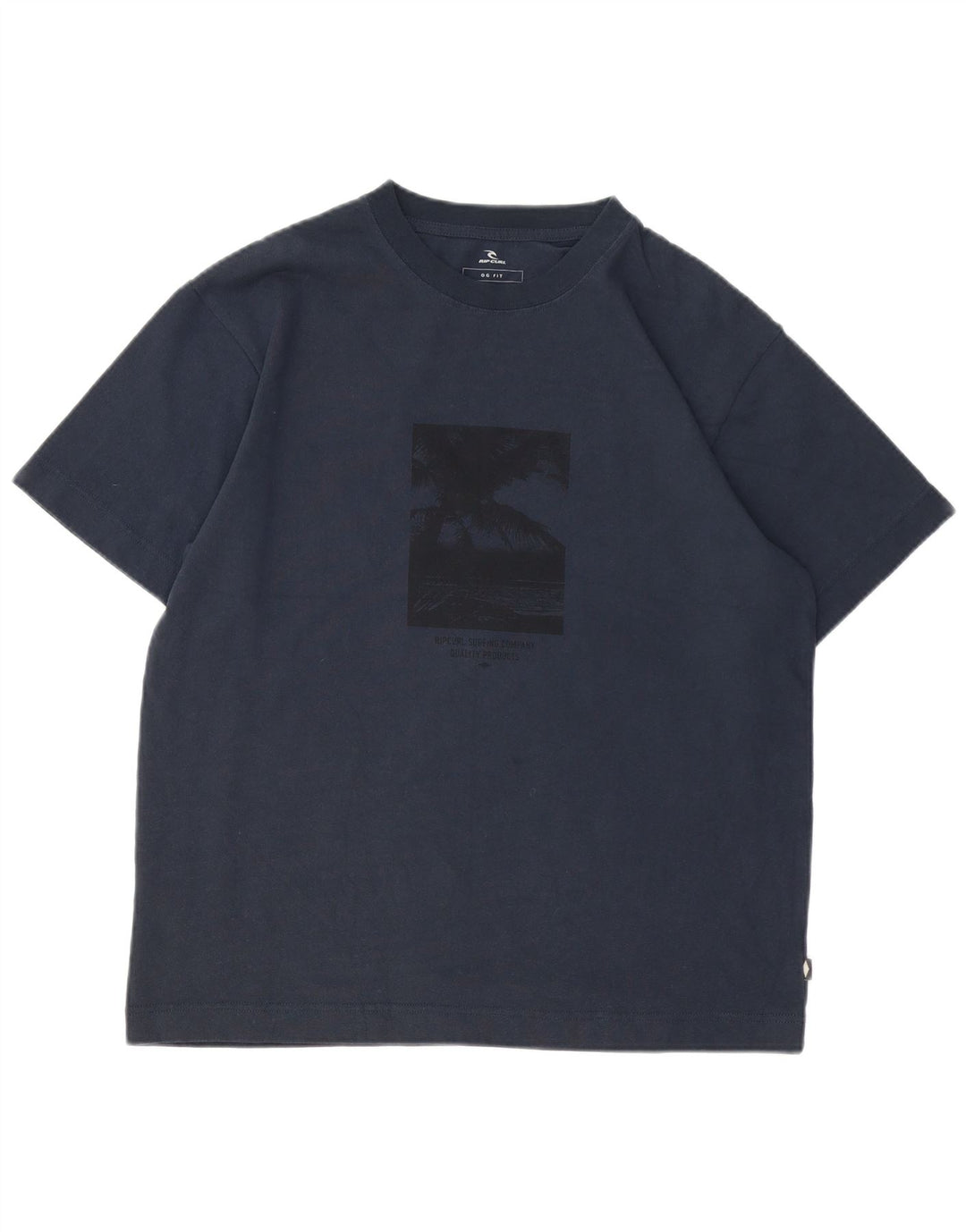 RIP CURL T-shirt grafica da uomo Top in cotone blu navy medio