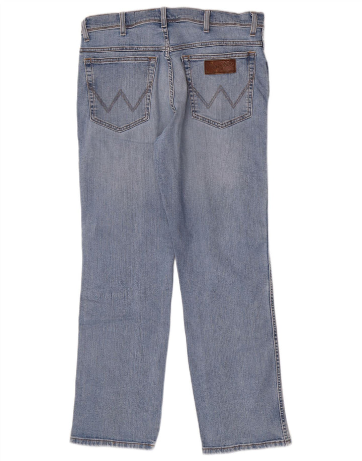 Jeans dritti elasticizzati Texas Wrangler da uomo W34 L30 cotone blu
