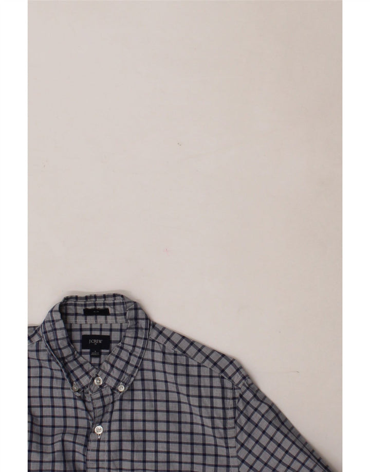 J. CREW Mens Slim Shirt Small Blue Check Cotton Vintage J. Crew and Second-Hand J. Crew from Messina Hembry 