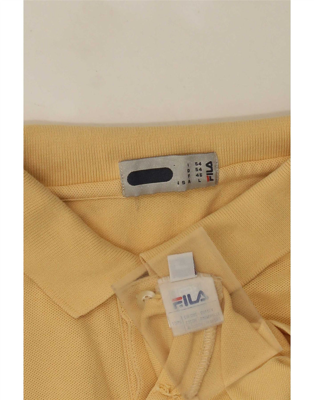 Polo Uomo Fila IT 54 Large Giallo Cotone