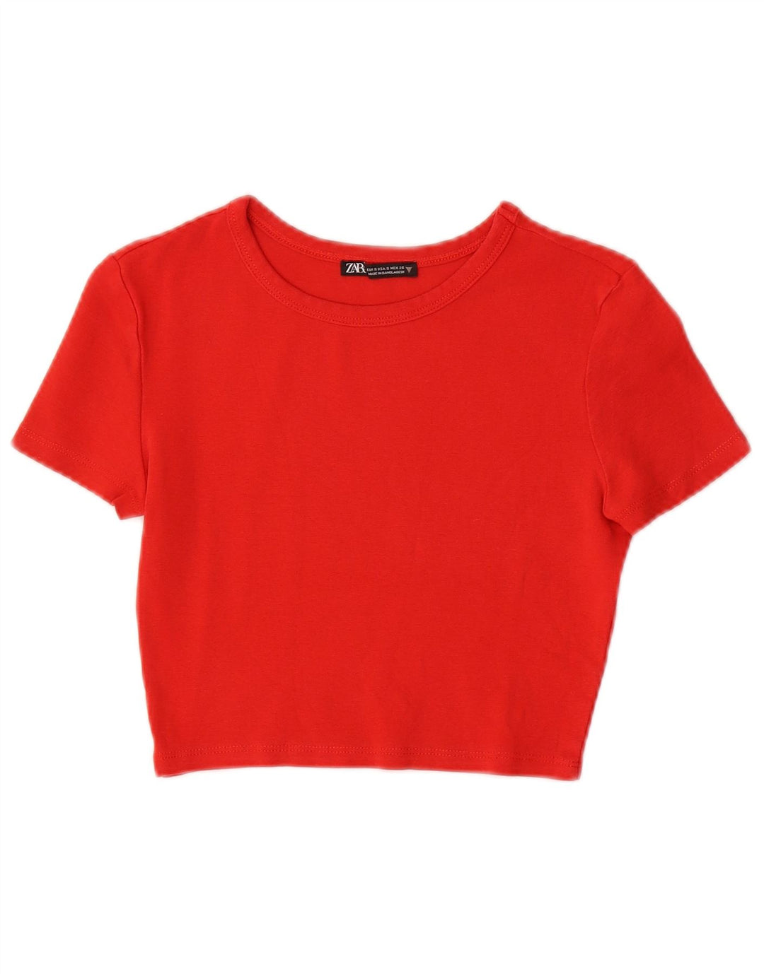 T-shirt corta da donna ZARA UK 8 piccola rossa