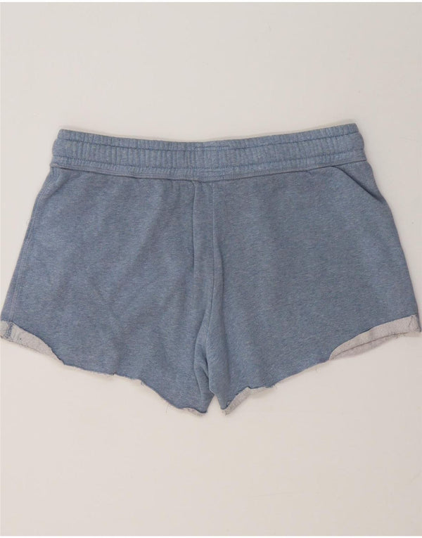 Pantaloncini sportivi grafici da donna Superdry UK 16 grandi cotone blu