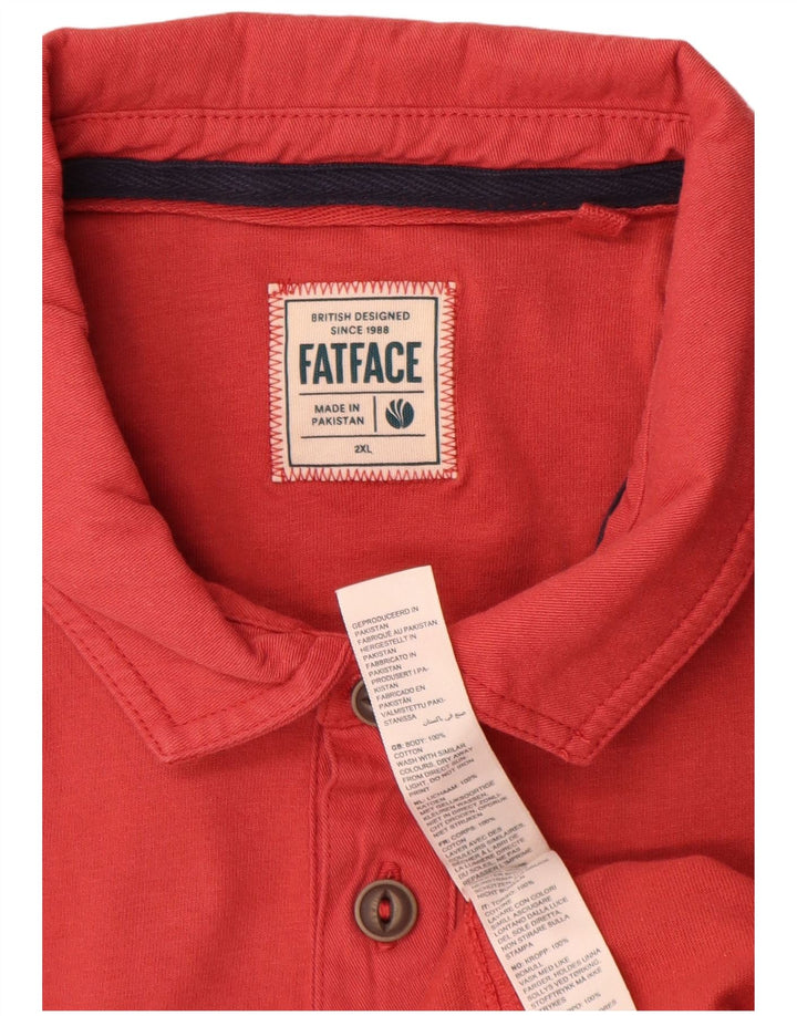 Polo da uomo Fat Face 2XL in cotone rosso
