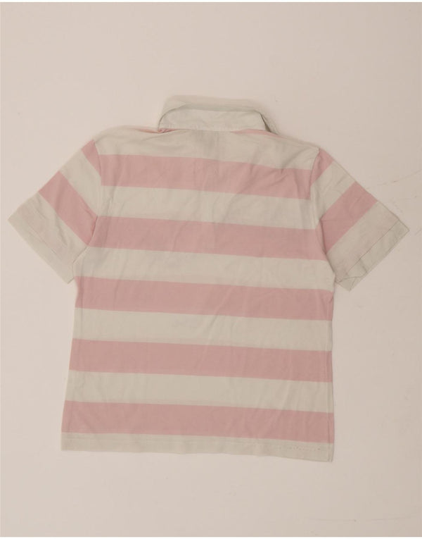 Polo grafica da donna Paul & Shark UK 14 Cotone a righe rosa medio