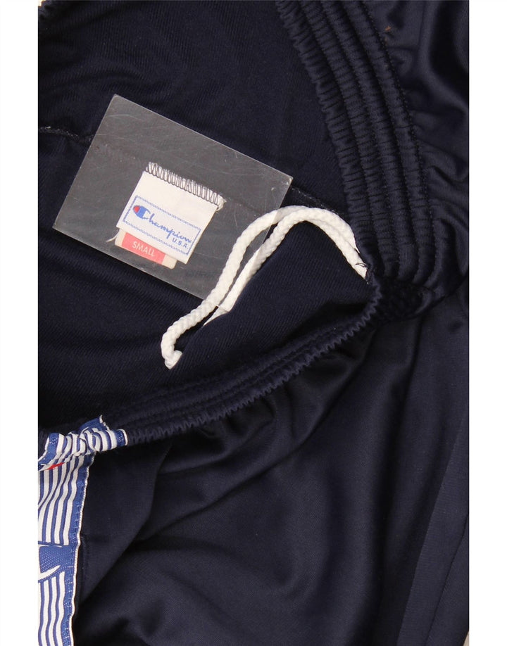 Pantaloni da tuta grafici da uomo Champion piccoli in poliestere blu navy