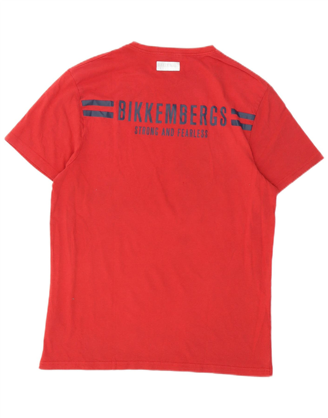 T-shirt grafica da uomo Bikkembergs Top grande in cotone rosso