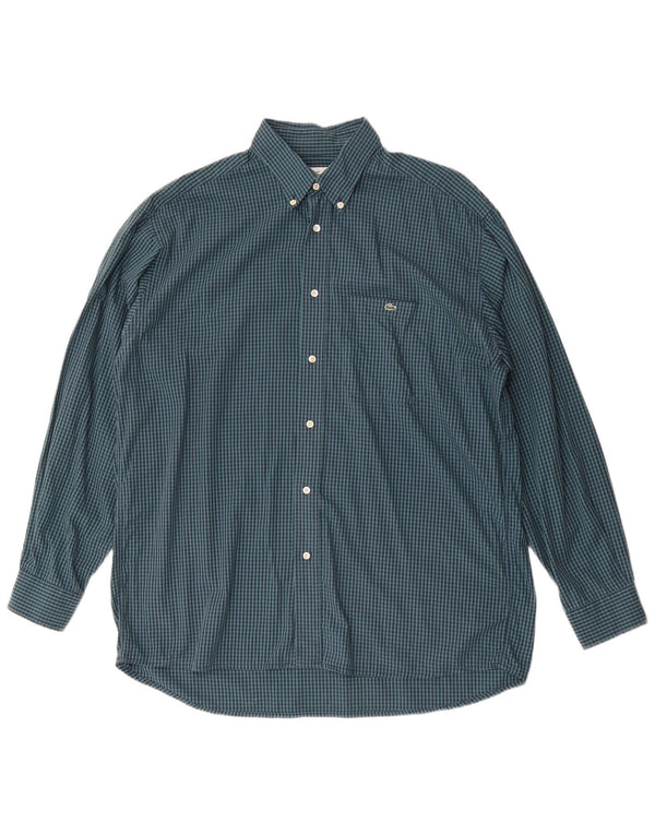Camicia da uomo Lacoste taglia 41 grande a quadretti verdi