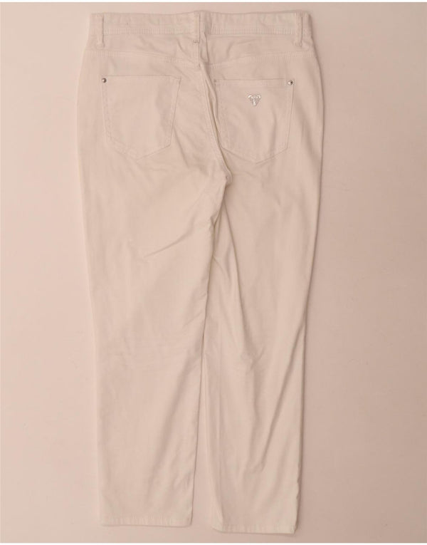 Pantaloni cropped slim da donna Guess W28 L25 cotone bianco