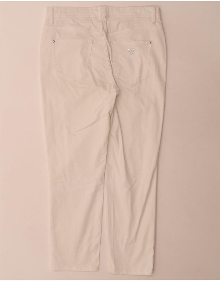 Pantaloni cropped slim da donna Guess W28 L25 cotone bianco
