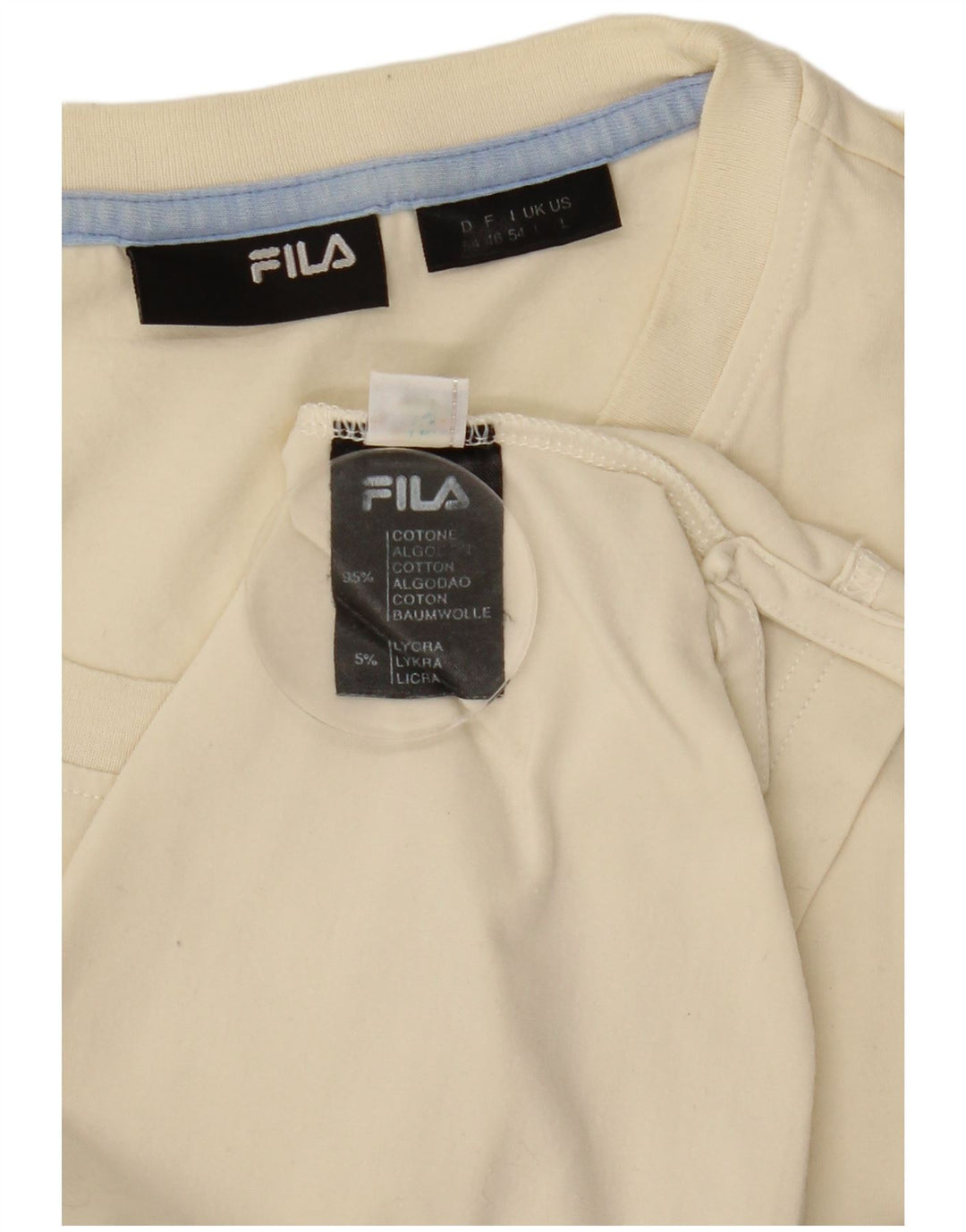 T-shirt grafica da uomo Fila Top grande in cotone bianco