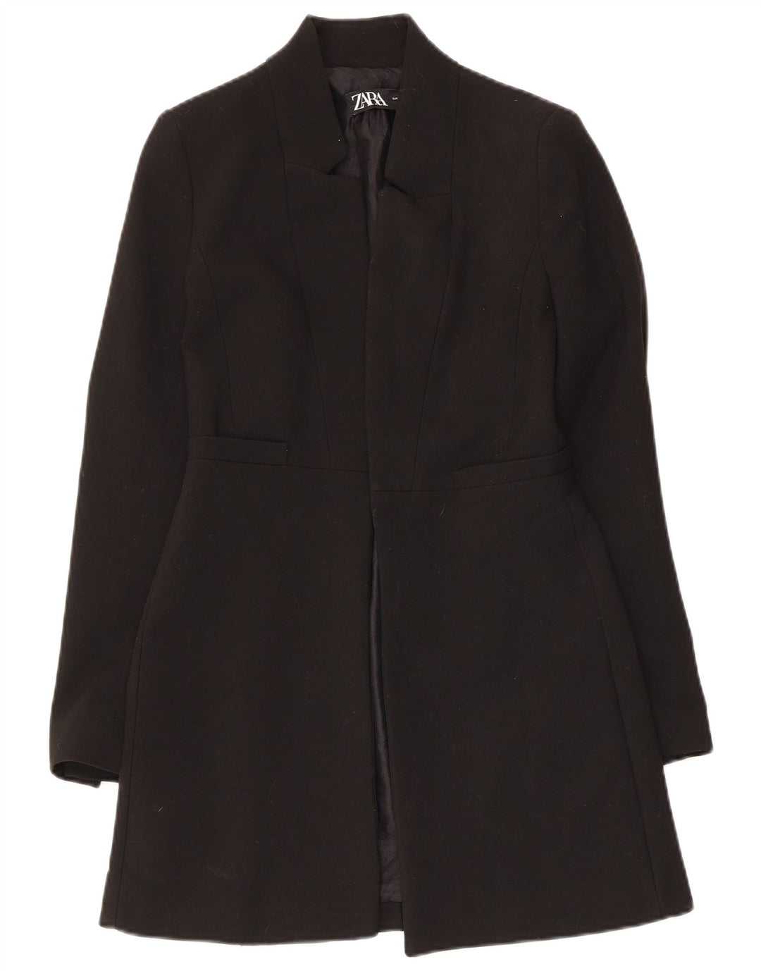 Soprabito aperto da donna Zara UK 6 XS poliestere nero