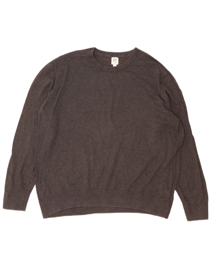 Maglione maglione girocollo da uomo GAP XL in cotone grigio