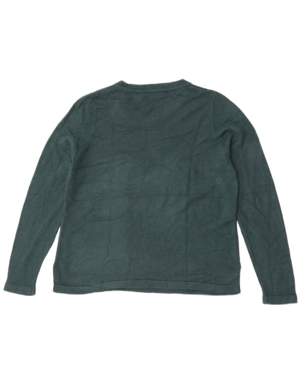 Maglione maglione con scollo a barca da donna Marks & Spencer UK 14 Acrilico verde medio