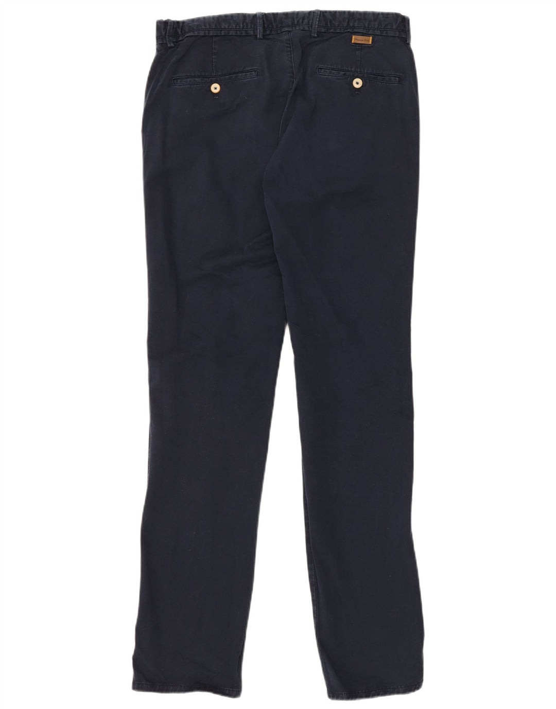MASSIMO DUTTI Pantaloni chino slim fit da uomo EU 42 Large W32 L34 Blu navy