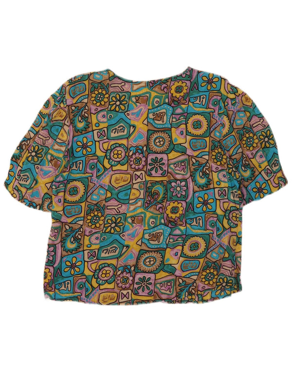 Primavera Firenze Camicia a maniche corte da donna Camicetta UK 3 XS Multicolore