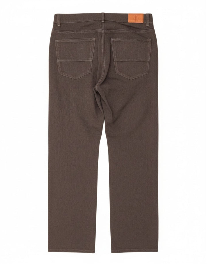Pantaloni Casual Dritti Donna Trussardi W33 L29 Poliestere Grigio