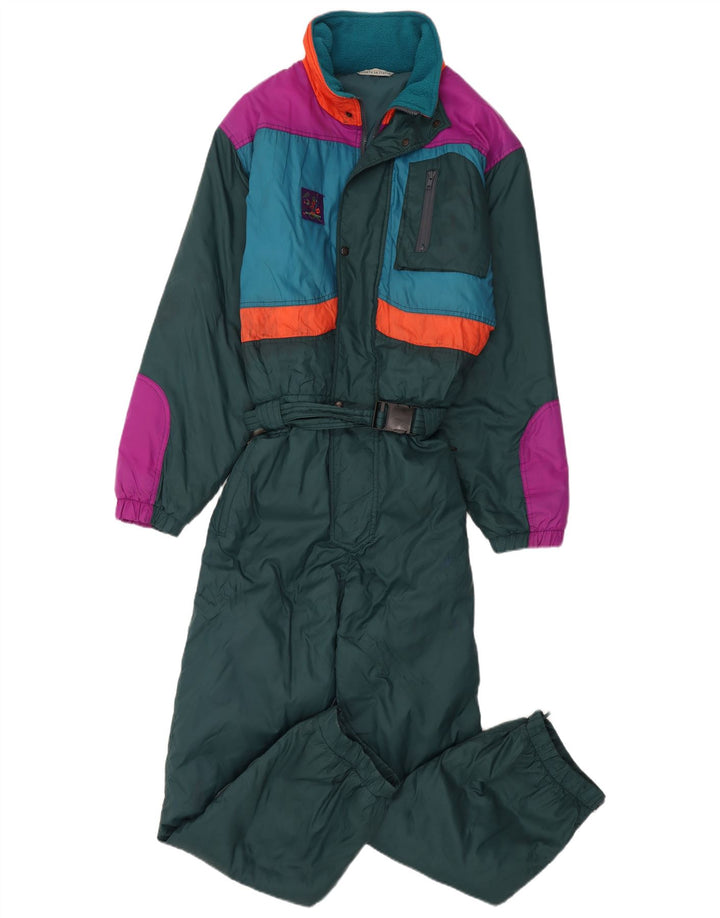 Tuta da sci da uomo con cappuccio Brugi IT 52 XL Verde Colourblock in poliammide