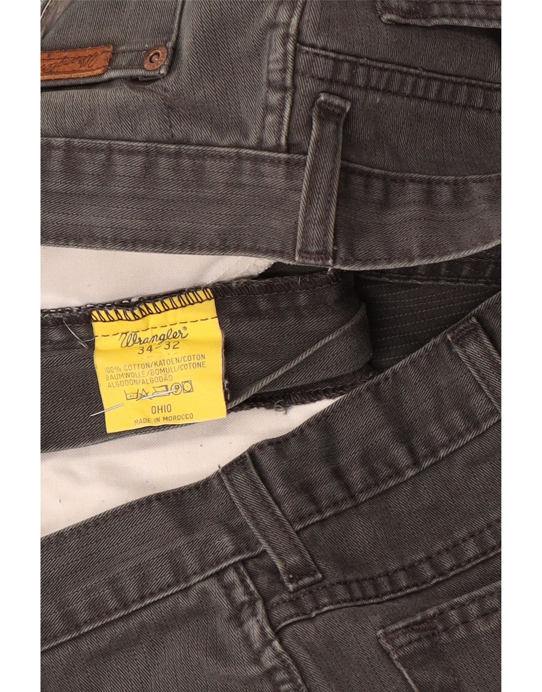 Jeans dritti da uomo Wrangler Ohio W34 L32 cotone grigio