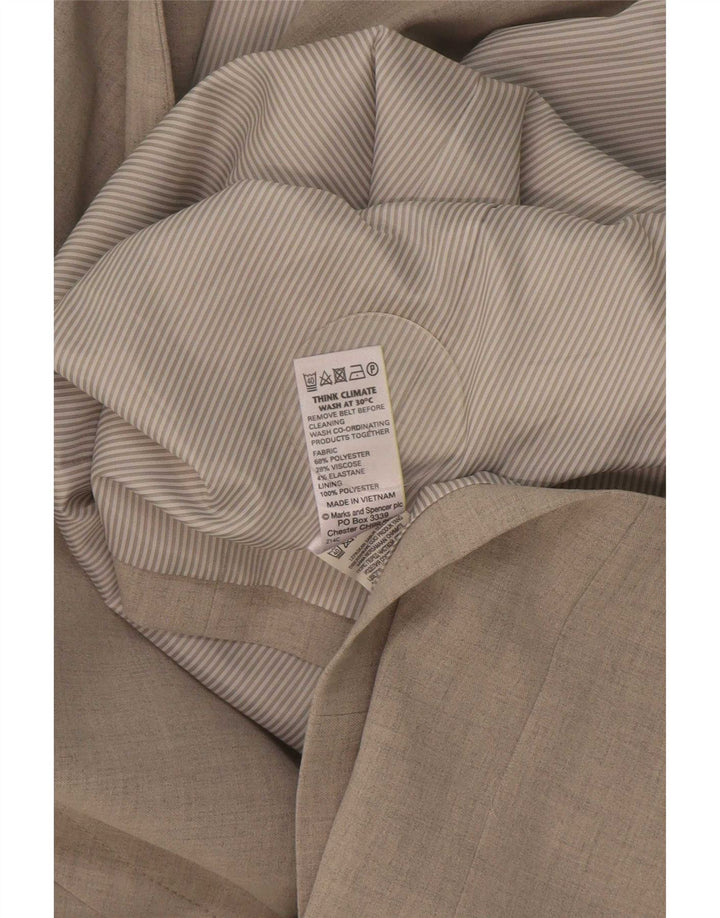 Giacca blazer senza maniche lunga da donna Marks & Spencer UK 16 grande grigia