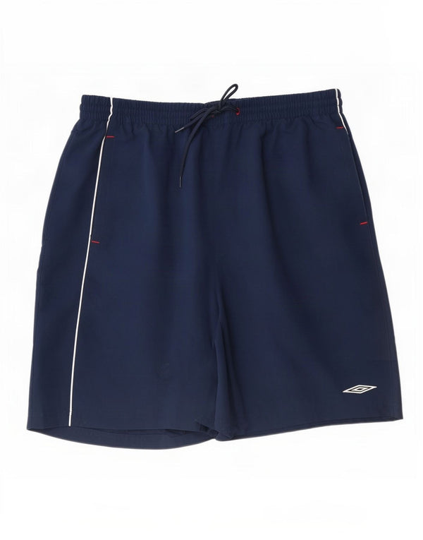 Pantaloncini sportivi grafici da uomo Umbro 2XL poliestere blu navy