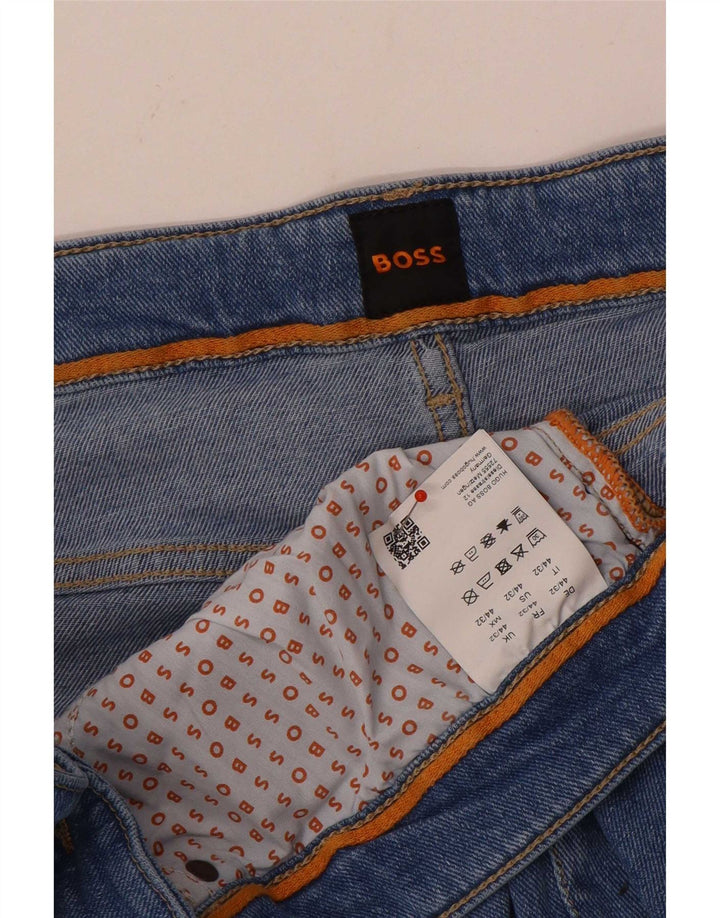 Jeans dritti da uomo Hugo Boss W44 L32 cotone blu