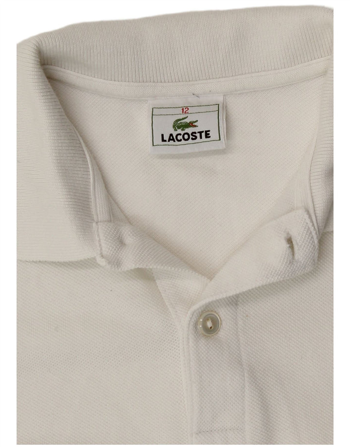 Polo Lacoste da bambino 11-12 anni in cotone bianco