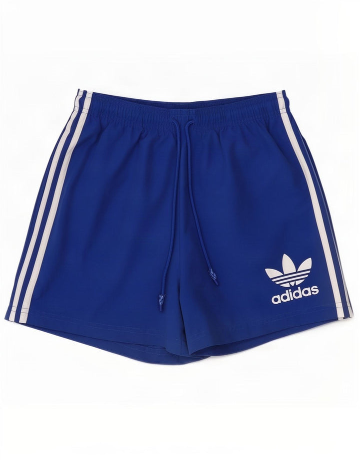Pantaloncini sportivi da uomo Adidas piccoli in poliestere blu