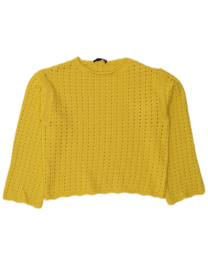 Maglione da donna Marks & Spencer con scollo a barca corto UK 14 Giallo medio