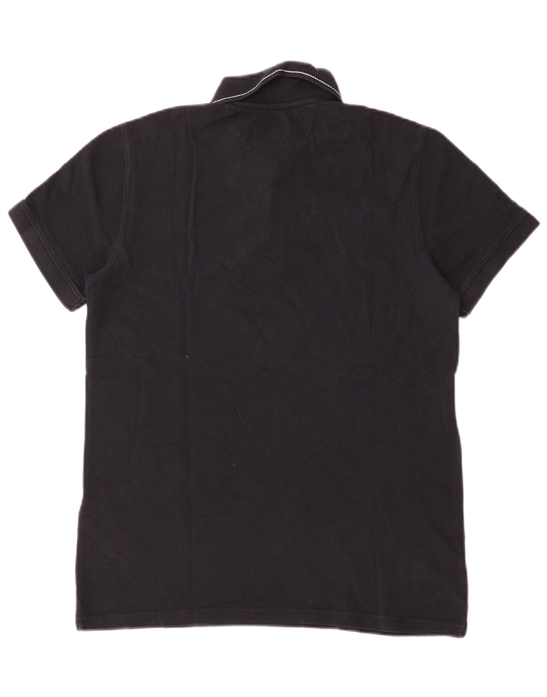 Polo da uomo Massimo Dutti in cotone blu navy medio